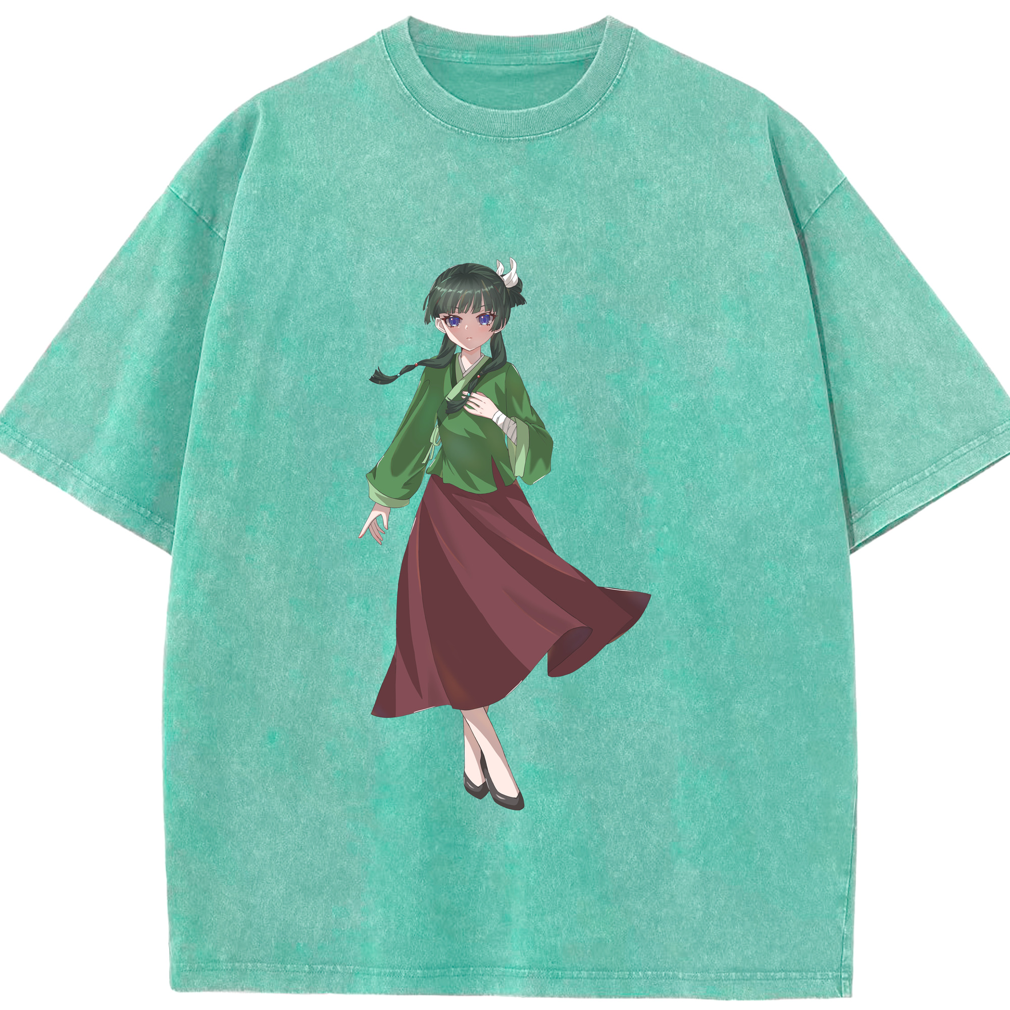 （画像用） 薬屋のひとりごと The Apothecary Diaries 綿100% ヴィンテージ風 半袖Tシャツ（フロントプリント）